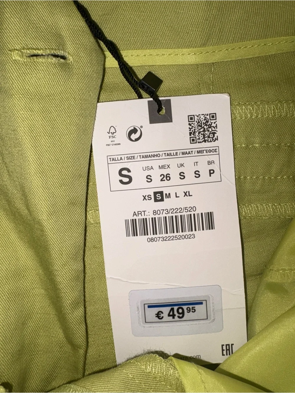 Zara front leg